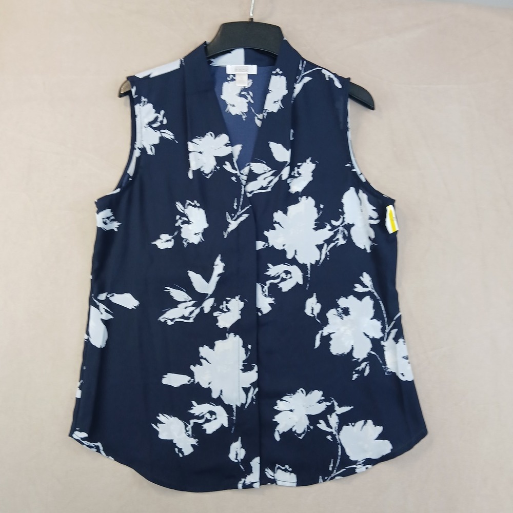 Nordstrom Rack Medium Womens Shirt Blouse Button Up Sleeveless NWOT 19x25